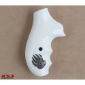 KSD Brand Ruger SP101 Compatible White Acrylic Customizable Grips	KSD-00525