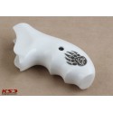 KSD Brand Ruger SP101 Compatible White Acrylic Customizable Grips	KSD-00525