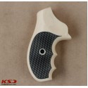 KSD Brand Ruger SP101 Compatible Ivory Acrylic Grips Diamond	KSD-00524