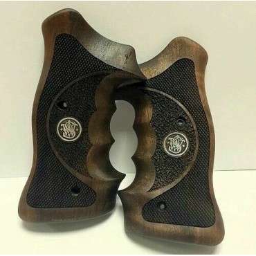 KSD Brand Smith Wesson K/L/X - Frame Round Butt Compatible Walnut Grips 	KSD-01491