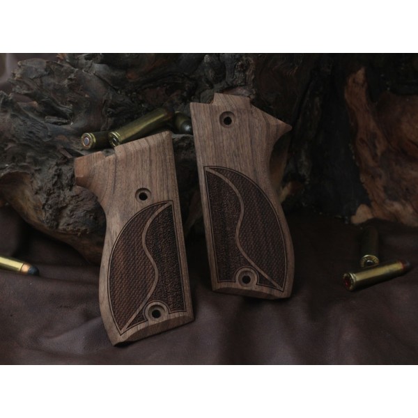 KSD Brand Şahin 8 Compatible Walnut Grips Double-Checkering	KSD-01063