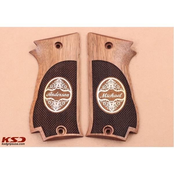 KSD Brand Sarsılmaz K 2 45 Compatible Walnut Customizable Grips Diamond	KSD-00785