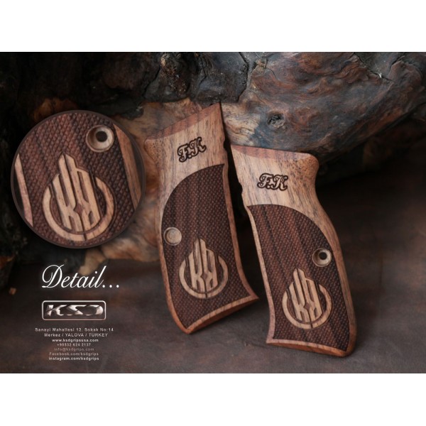 KSD Brand Sarsılmaz Kılınç 2000 Light, P8L Compatible Walnut Grips Diamond	KSD-00824