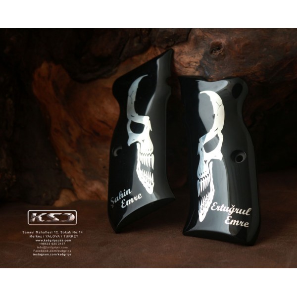 KSD Brand Sarsılmaz Kılınç 2000 Mega / B6 Hawk Compatible Black Acrylic Grips	KSD-00834