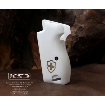 KSD Brand SIG P210-1/-4 /-5/-6/ DK M49 With Lanyard Ring White Acrylic Grip	KSD-00669