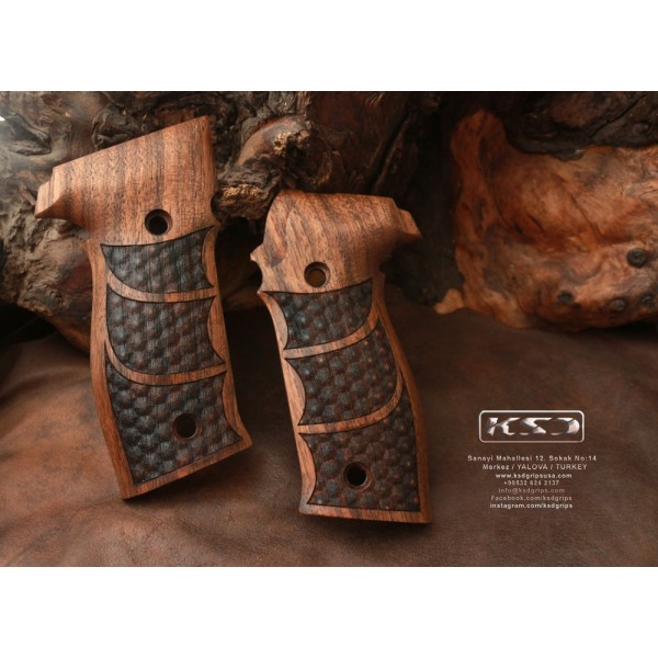 KSD Brand Sig Sauer P226 /SL /Sport I/ II/II SL/II SL PPC Compatible Walnut Grip	KSD-00909