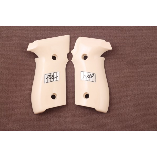 KSD Brand Sig Sauer P228 / P229 Compatible Ivory Acrylic Customizable Grips 	KSD-00995