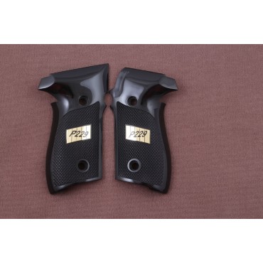 KSD Brand Sig Sauer P228 / P229 Compatible Black Acrylic Custom Grips Diamond 	KSD-00989