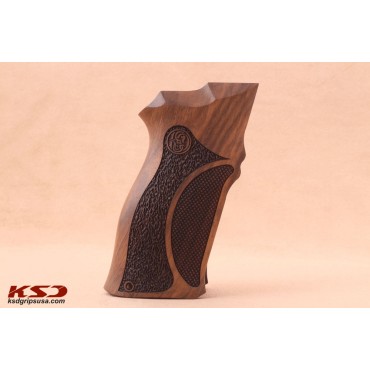 KSD Brand Smith Wesson 5904-5906 Compatible Walnut Grips Double-Checkering	KSD-00197