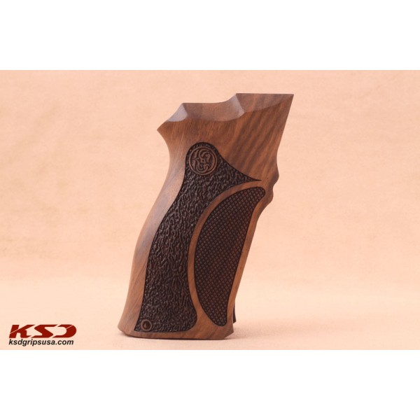 KSD Brand Smith Wesson 5904-5906 Compatible Walnut Grips Double-Checkering	KSD-00197