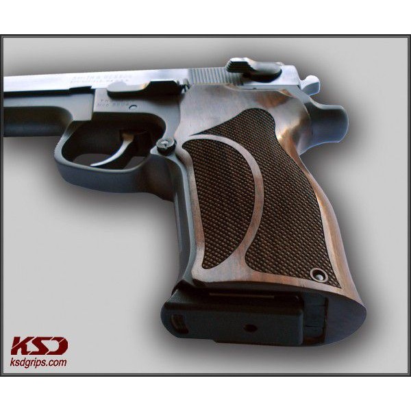 KSD Brand Smith Wesson 5904-5906 Compatible Walnut Grips Diamond	KSD-00198