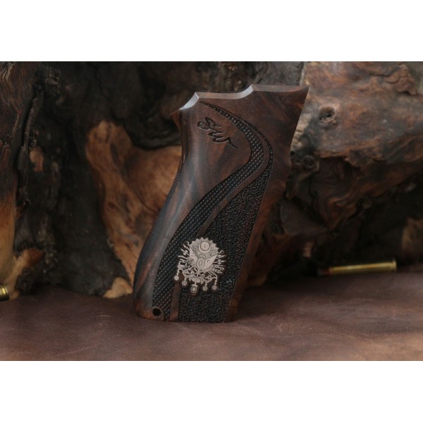 KSD Brand Smith Wesson 5904-5906 Compatible Root Walnut Grips Double-Checkering	KSD-00195