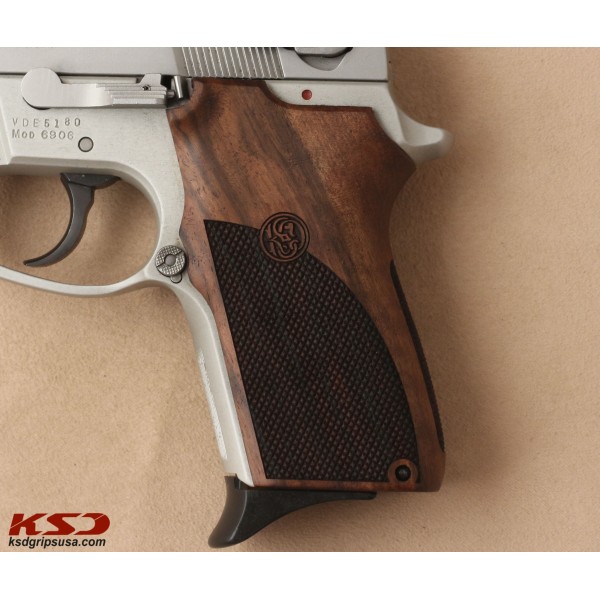 KSD Brand Smith Wesson 6906 Compatible Walnut Grips Diamond	KSD-00154