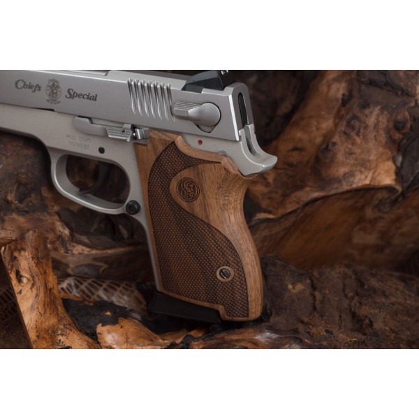 KSD Brand Smith Wesson CS45 Compatible Walnut Grips Diamond	KSD-00147