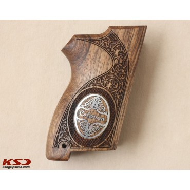 KSD Brand Smith Wesson CS45 Compatible Walnut Customizable Grips Framed	KSD-00151