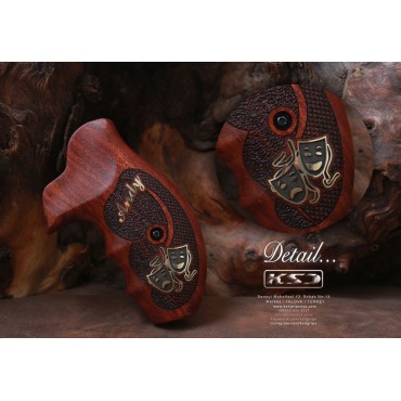 KSD Brand Smith Wesson J Frame Round Butt Models Compatible Rosewood Grip	KSD-00140