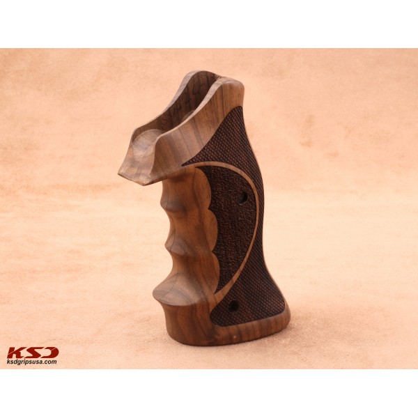 KSD Brand Smith Wesson K/L - Frame Square Butt Compatible Walnut Grip	KSD-00201