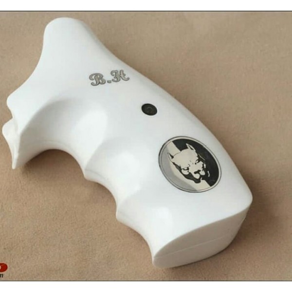 KSD Brand Smith Wesson K/L/X - Frame Round Butt Compatible White Acrylic Grips 	KSD-01723