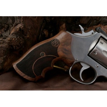 KSD Brand Smith Wesson K/L/X - Frame Round Butt Compatible Walnut Grips Diamond 	KSD-00137