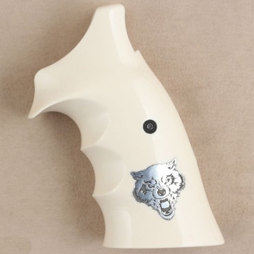 KSD Brand Smith Wesson K/L/X - Frame Round Butt Compatible Ivory Acrylic Grip	KSD-00093