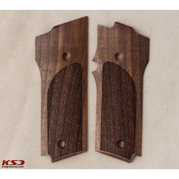 KSD Brand Smith Wesson Mod 59 Compatible Walnut Grips Stripled	KSD-00166