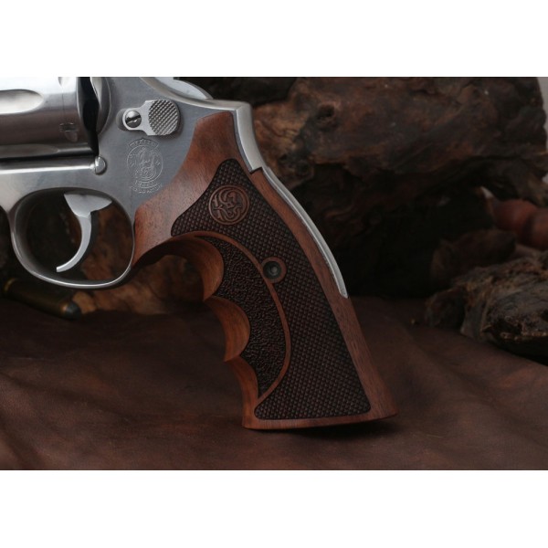 KSD Brand Smith Wesson N Frame Round Butt Compatible Walnut Grip	 KSD-00218