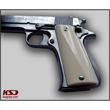 KSD Brand Star SUPER B Compatible Ivory Acrylic Grips	KSD-01033