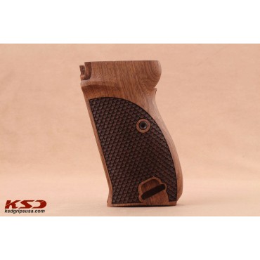 KSD Brand Walther P38 Compatible Walnut Grips Dragon Skin 	KSD-01223