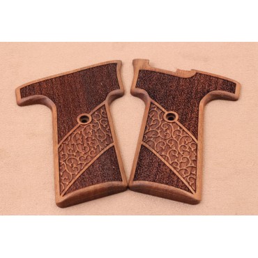 KSD Brand Webley  Scott 1911 (7.65mm) Compatible Walnut Grip Double-Checkering 	KSD-01074