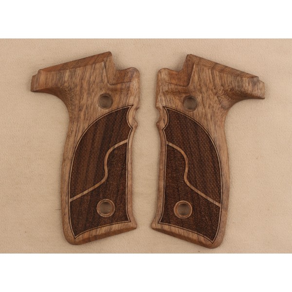 KSD Brand Zastava EZ9 / E40 Compatible Walnut Grips Double-Checkering 	KSD-01059